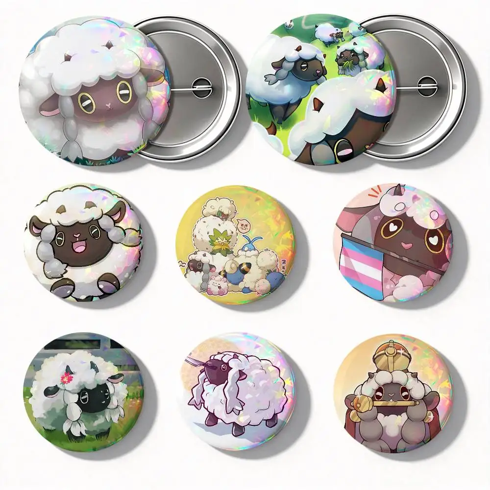 Wooloo Cute Sheep Cartoon Round Badges Can Be Used To Decorate Clothes And Backpack Pins
