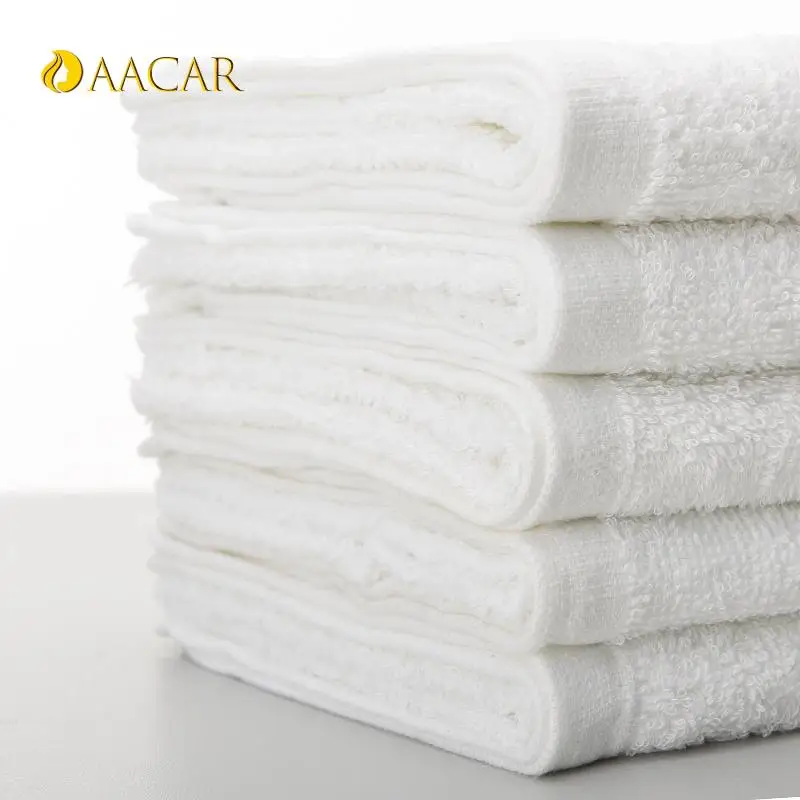 Toallas de baño de algodón blanco para Hotel, SPA, sauna, salón de belleza, toalla suave para Hotel grande, 33x73cm