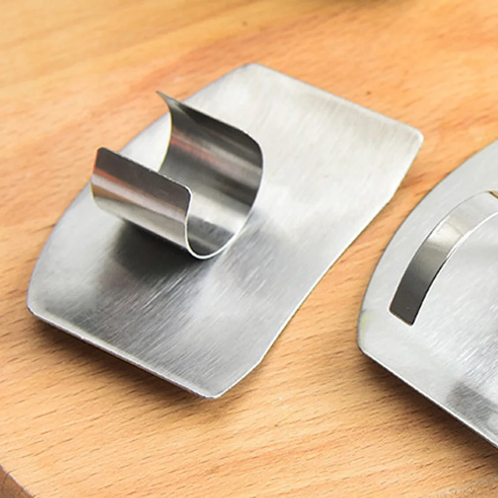 

6 Pcs Stainless Steel Finger Guard Protector for Cutting Food Kitchen Tool Slice Chop Dicing Safety Vegetable Guard