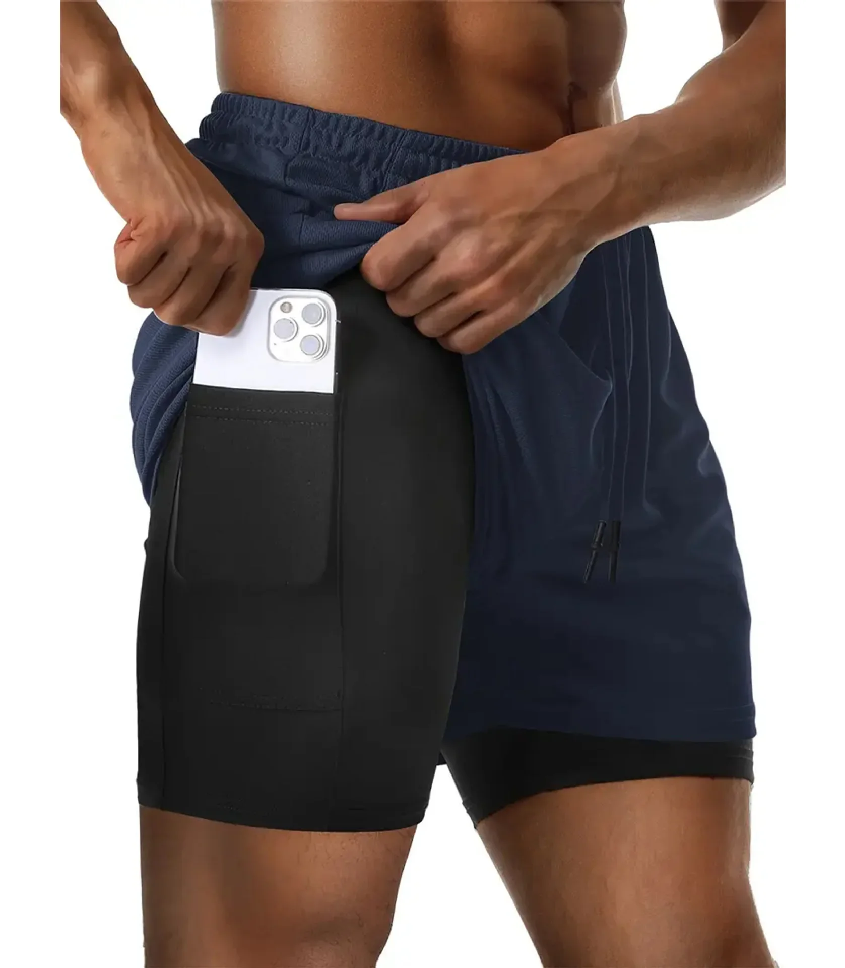 

2025 новые модные летние женские повседневные модные тонкие спортивные шорты, дышащие быстросохнущие шорты до колена для бега, мужская одежда