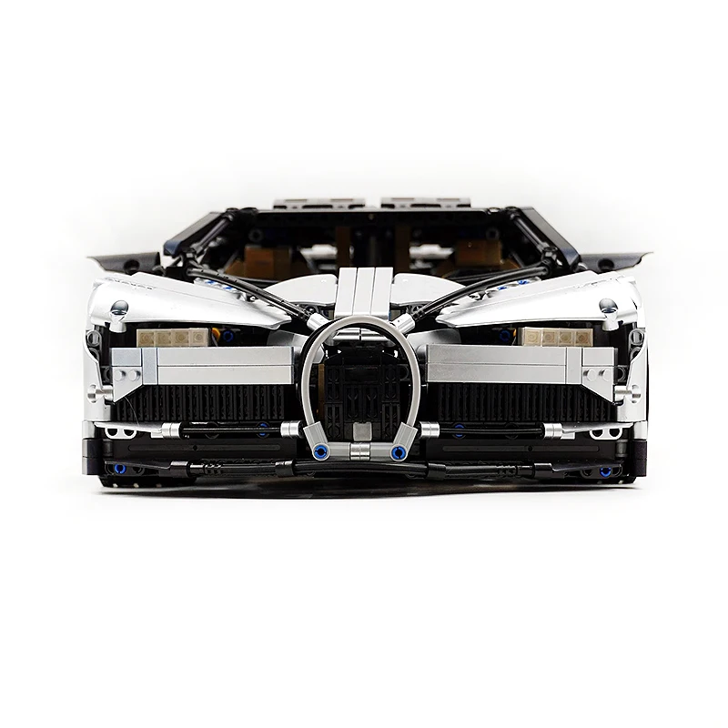 Metallic 40002B Technical MOC Silver Super Sports Vehicle 1:8 Model Building Block Brick Puzzle DIY Toy Christmas Gift Adult Boy