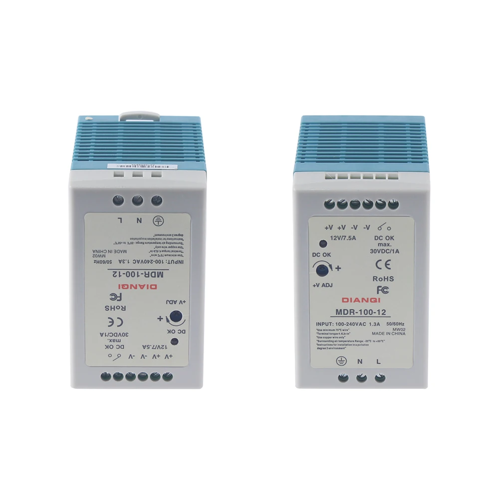 AC/DC Industrial mini Din rail power supply switch MDR-10W 20W 40W 60W 100W Single output Switching 5V 12V 15V 24V 36V48V source