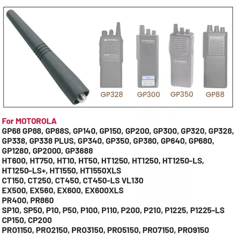 5pcs PMAE4003 PMAE4003A UHF 403-470MHz Antenna for Motorola HT750 HT1250 HT1550 PR400 CP200 CP200D EX500 EX600 CP040 P1225 Radio