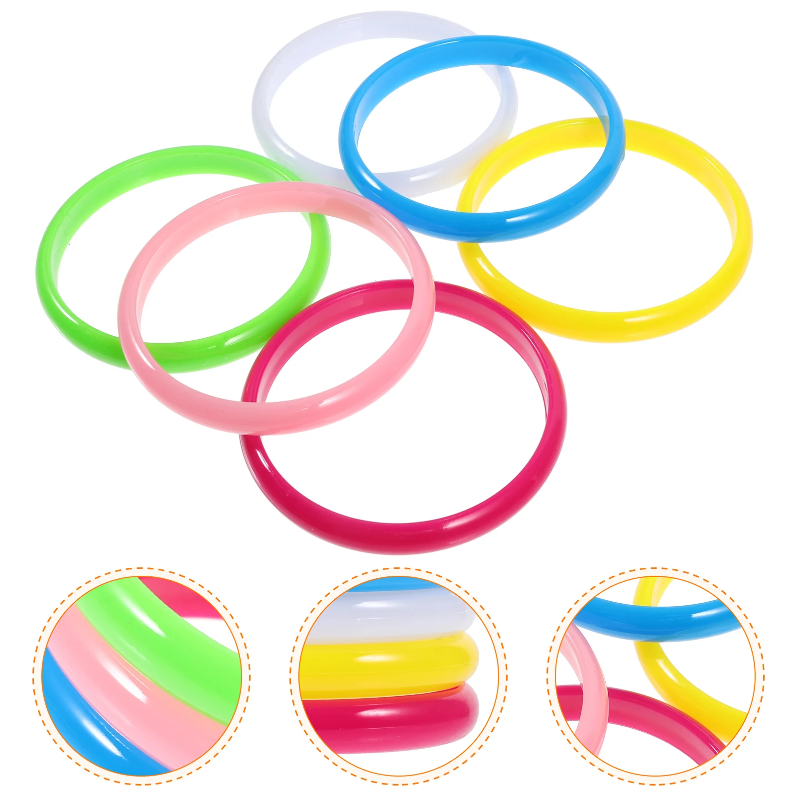 

12 Pcs Candy Color Bracelets Set Plastic Bangles for Kids Women Fashion Party Favors Toddler Christmas Gifts Beauty Toys