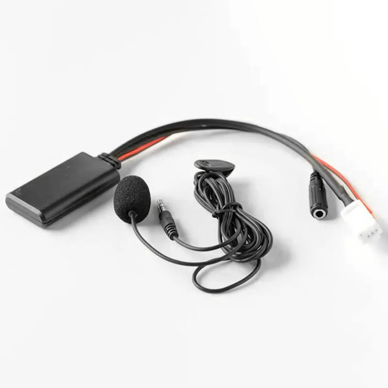 Samochodowy Bluetooth 5.0 Aux wejściem Audio mikrofon przewodowy bezgłośny Adapter 8Pin wtyczka do Nissan Sylphy Tiida Qashqai Geniss