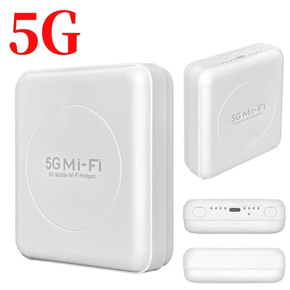 5G WiFi 6 Mobile Hotspot Router 10000mAh with SIM Card Slot Wireless Hotspot Router Portable WiFi Device for Home Office Travel