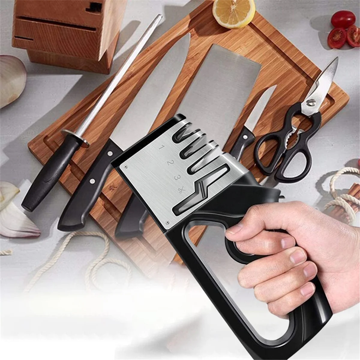 Fast Grinder Handheld Multi-Function Grinding Tool Kitchen Helper Knife Sharpener