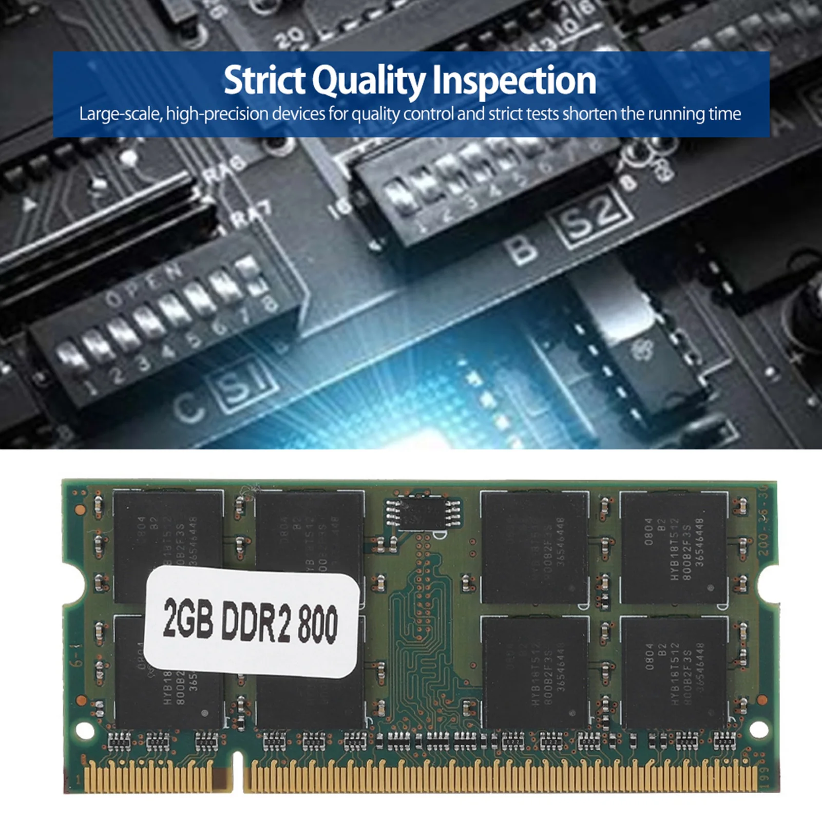 2G DDR2 Memory DDR2 2G 800MHZ for PC2-6400 Notebook Fully Compatible Memory for Intel/ 200Pin DDR2  DDR2 800Mhz PC Memory