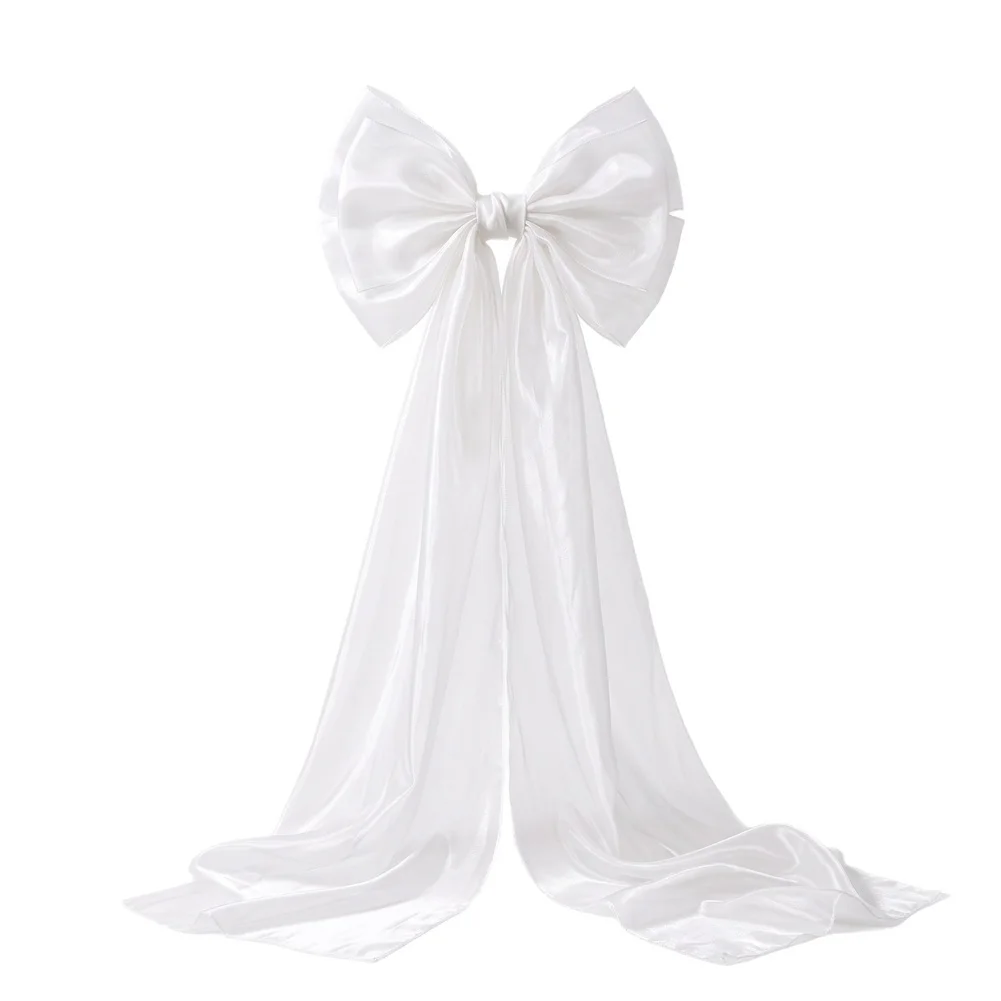 Large For Organza Bow Garland 50x200cm Pearl Sheer Ribbon Arch Decoration For Christmas Tree Wedding Party Backdrop Home