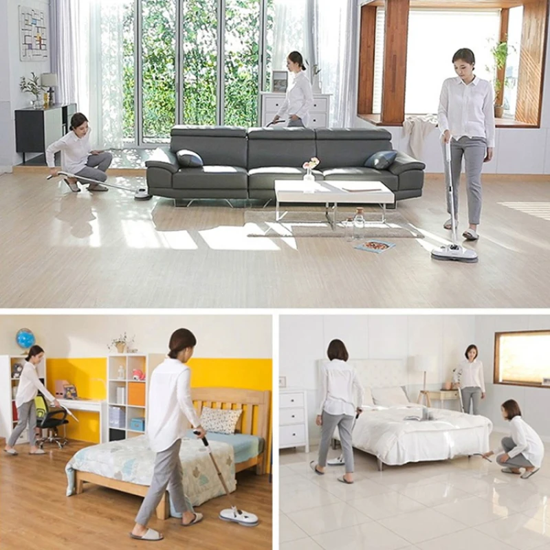 ممسحة كسول كهربائية لاسلكية ، مكنسة منزلية ، رش الماء ، المسح التلقائي ، ممسحة بلا قطع ، آلة الكل في واحد