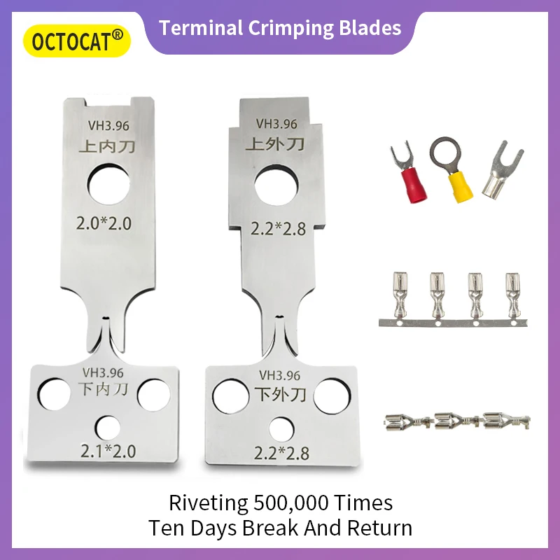 4pcs /Set OTP Terminal Crimper Blades Crimping Machine Applicator Die Set  KET AMP Terminal Crimping Machine knife / blade