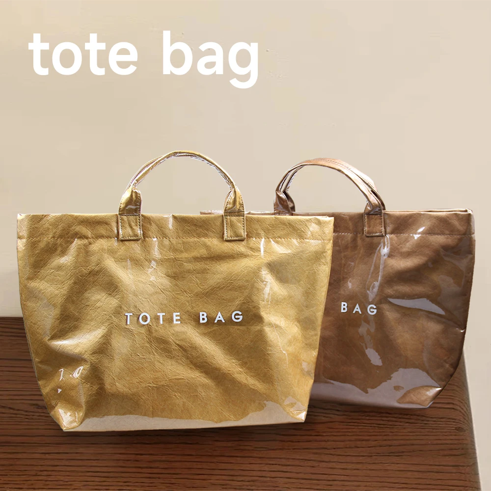 

Tote Bag for Women Large PVC Tote Bag Plastic Handbag Letters Print Handbag Clear Hobo Bag