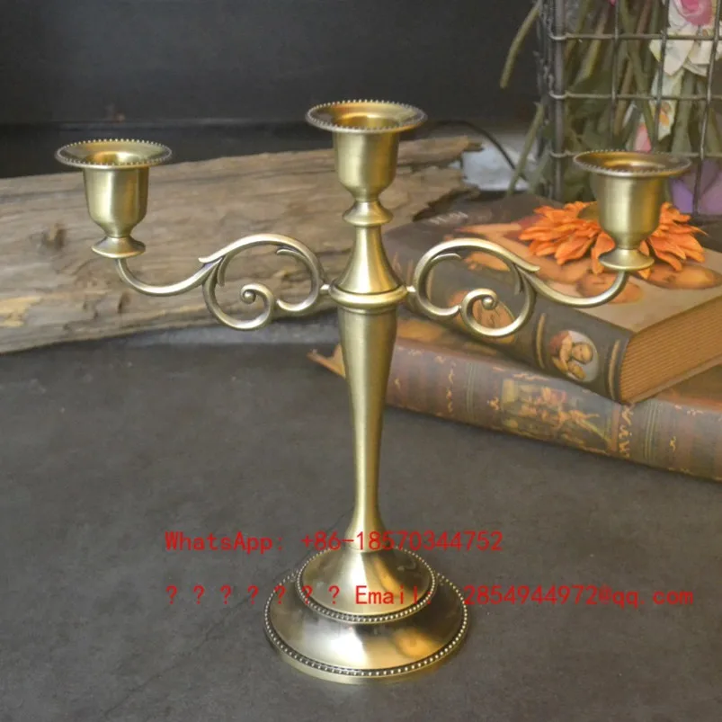 European Candle Stand Three-head Wax Stand Restaurant Table Home Decoration Candlelight Dinner