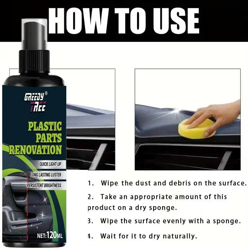 معجون إصلاح الإطارات والبلاستيك - يزيل الخدوش/الأكسدة، ويعيد اللمعان للإطارات/التقليم مع حماية من الأشعة فوق البنفسجية، وإصلاح 5 دقائق #6