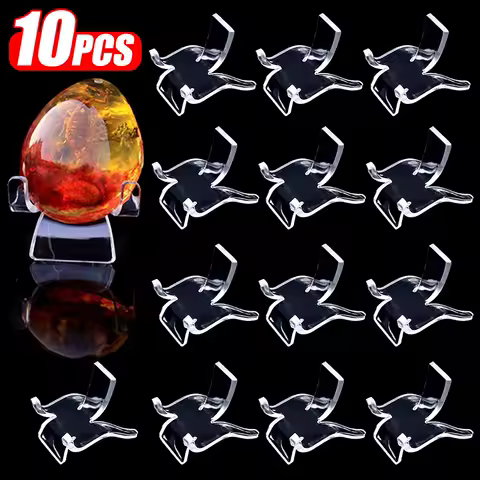 1/10Pcs Mini Acrylic Stand Easel Clear Mineral Rock Pedestal Holder Coin Watch Support Display Rack for Exhibitions Home Decor