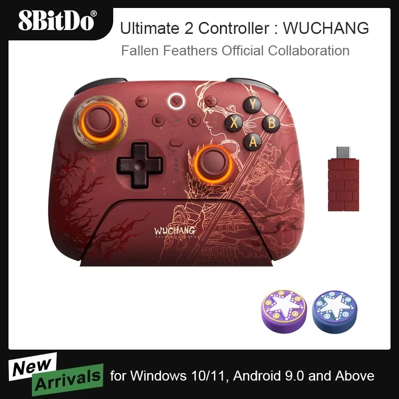 

8BitDo Ultimate 2 Wireless Controller WUCHANG: Fallen Feathers for Windows & Android, with TMR Joysticks, 8Speed Tech Gamepad