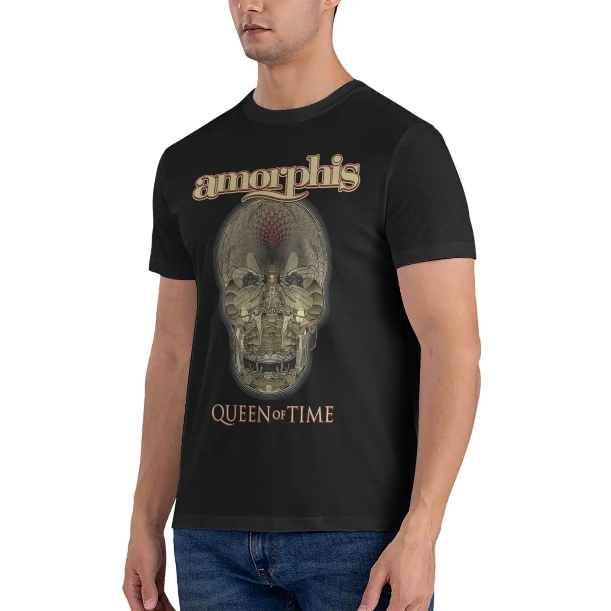 Men Heavy Metal Band Perfect T Shirts Amorphis Cotton Clothing Vintage Short Sleeve Round Neck Tee Shirt Gift Idea T-Shirts