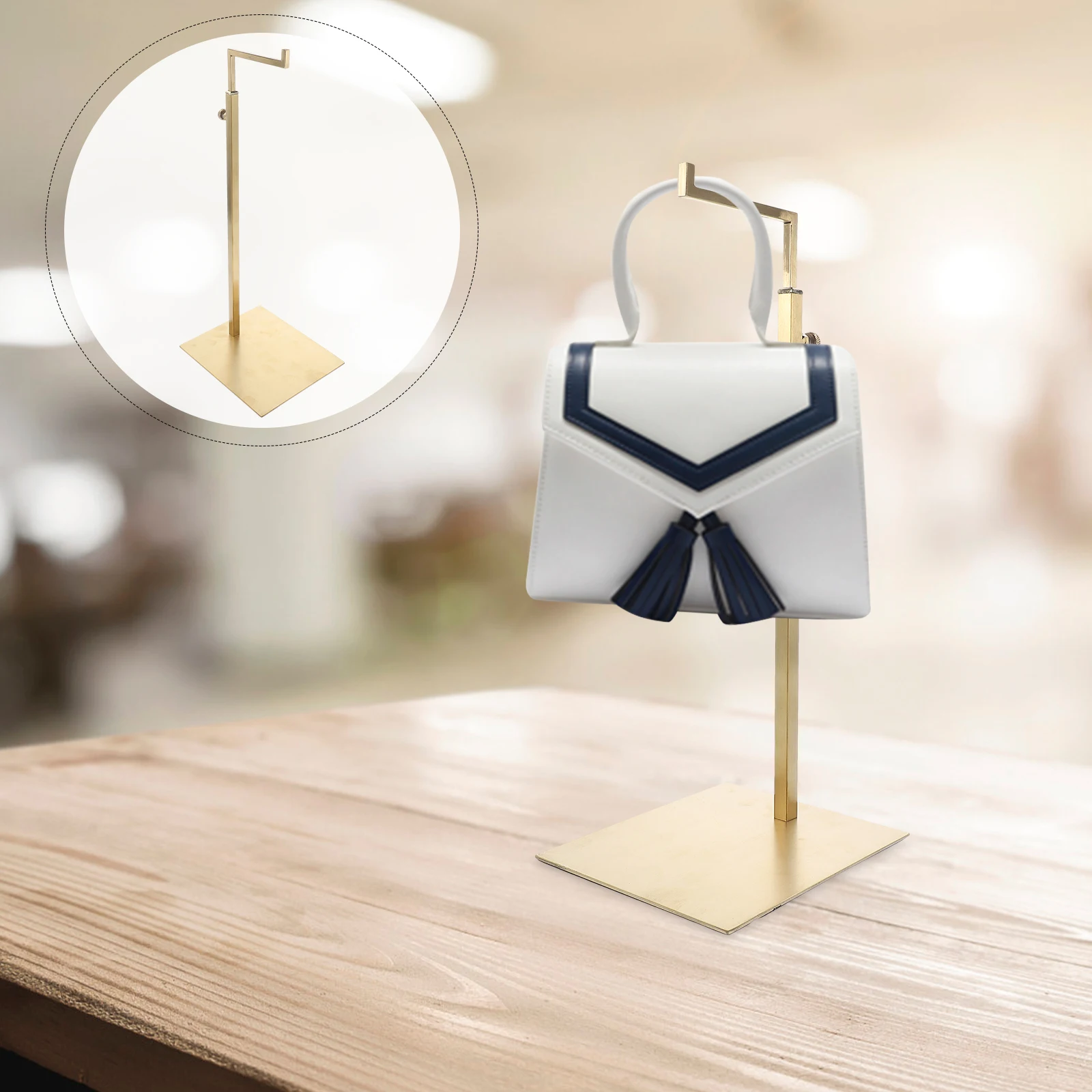 

Stainless Steel Bag Display Stand Purse Hanger Closet Organizer Handbag Rack Storage Tie Holder Clothes Hanger