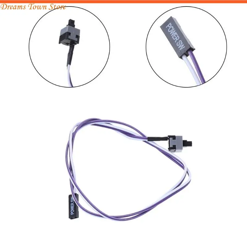 HX6A Los PC Computer Desktop ATX Power On Supply Reset Cable Cord Switch Connector