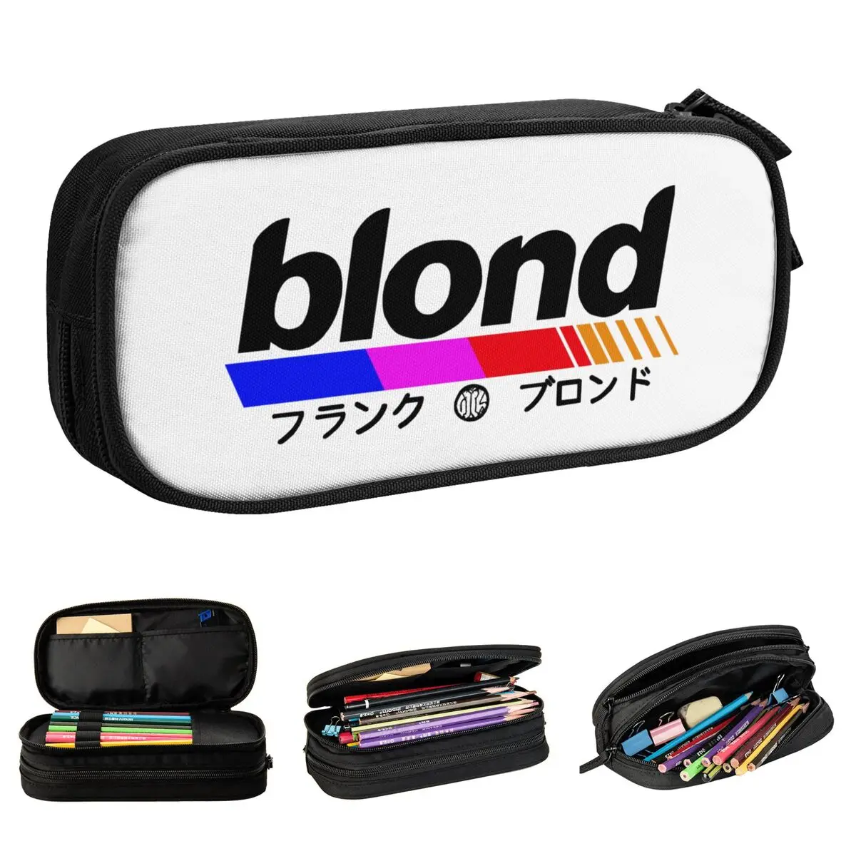 

Blonde Pencil Case Classic Rapper Singer Franks Oceans Pen Holder Bags Student Big Capacity Office Zipper Pencil Pouch