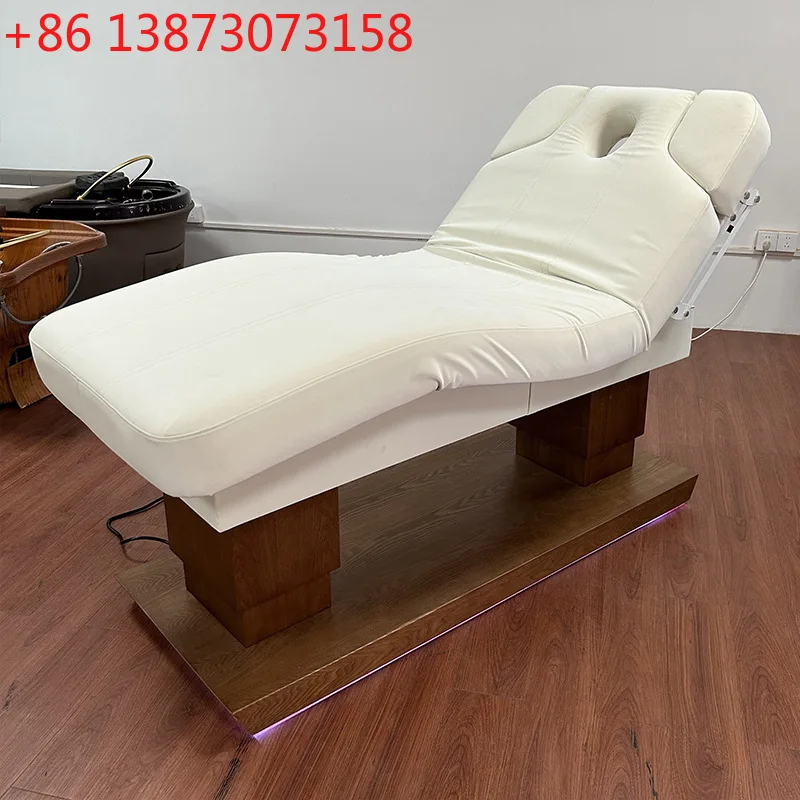 

Wooden base electric beauty bed Beauty salon constant temperature heating Spa massage bed Micro plastic surgery medical beauty f