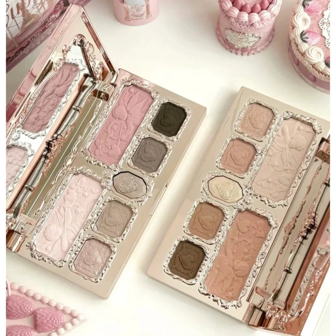 플라워 노즈 스트로베리 큐피드 컬렉션 페이셜 컴플렉션 팔레트 블러쉬 아이섀도우 하이라이터 플라워 노즈 페이스 브론저 팔레트