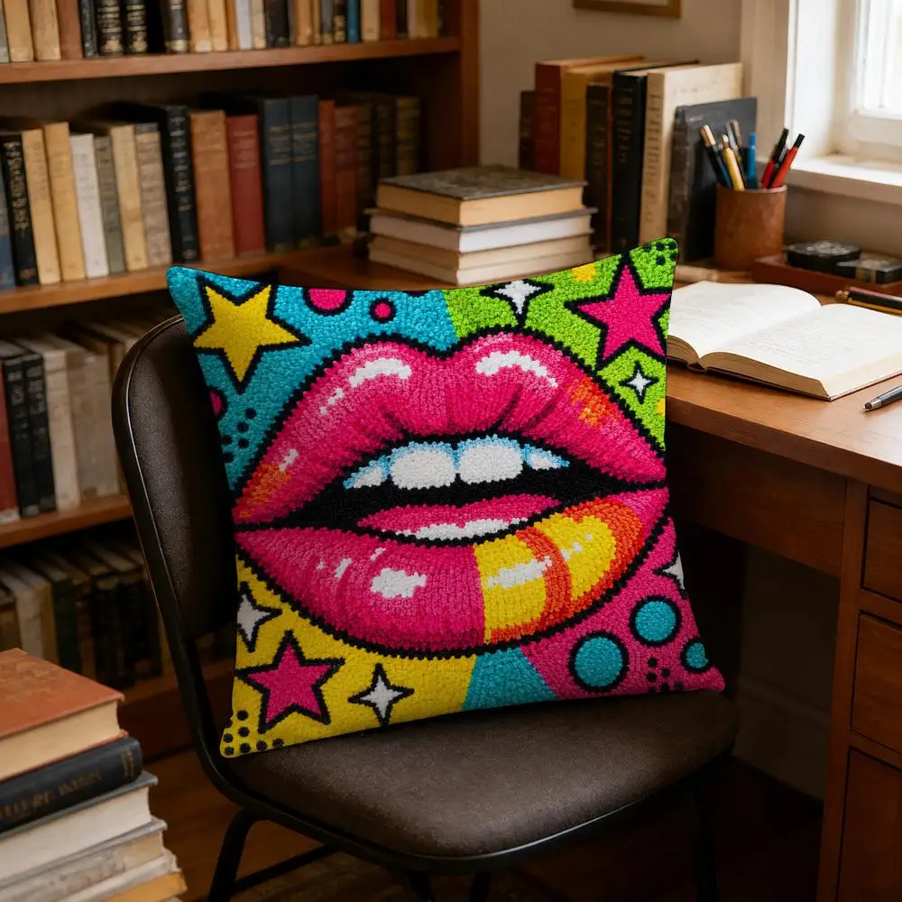Groovy Love Lips Angel Heart Star Heart Cushion Cover Soft Short Plush Pillow Cases Hidden Zipper Cutecore Sofa Home Decor Gift 4