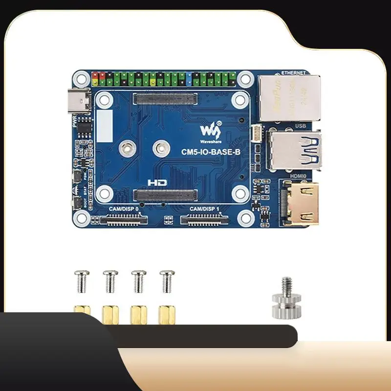 

Waveshare Forraspberry Pi Compute Module 5 CM5 Base Board (B) CM5-IO-BASE-B Expansion Board Forcompute Module 5 Lite/EMMC-T44C