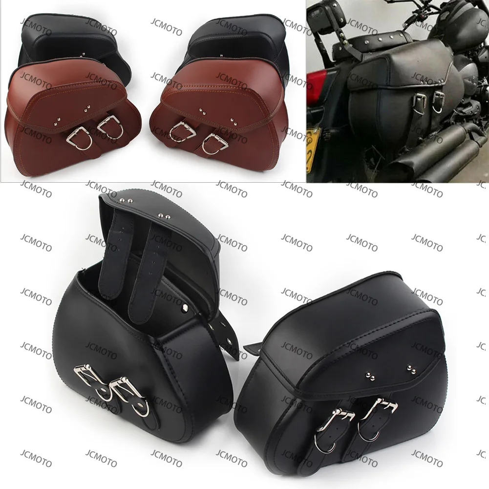 

2 шт. для Harley Sportster Dyna, мотоциклетные седельные сумки из искусственной кожи, боковая сумка для инструментов для багажа