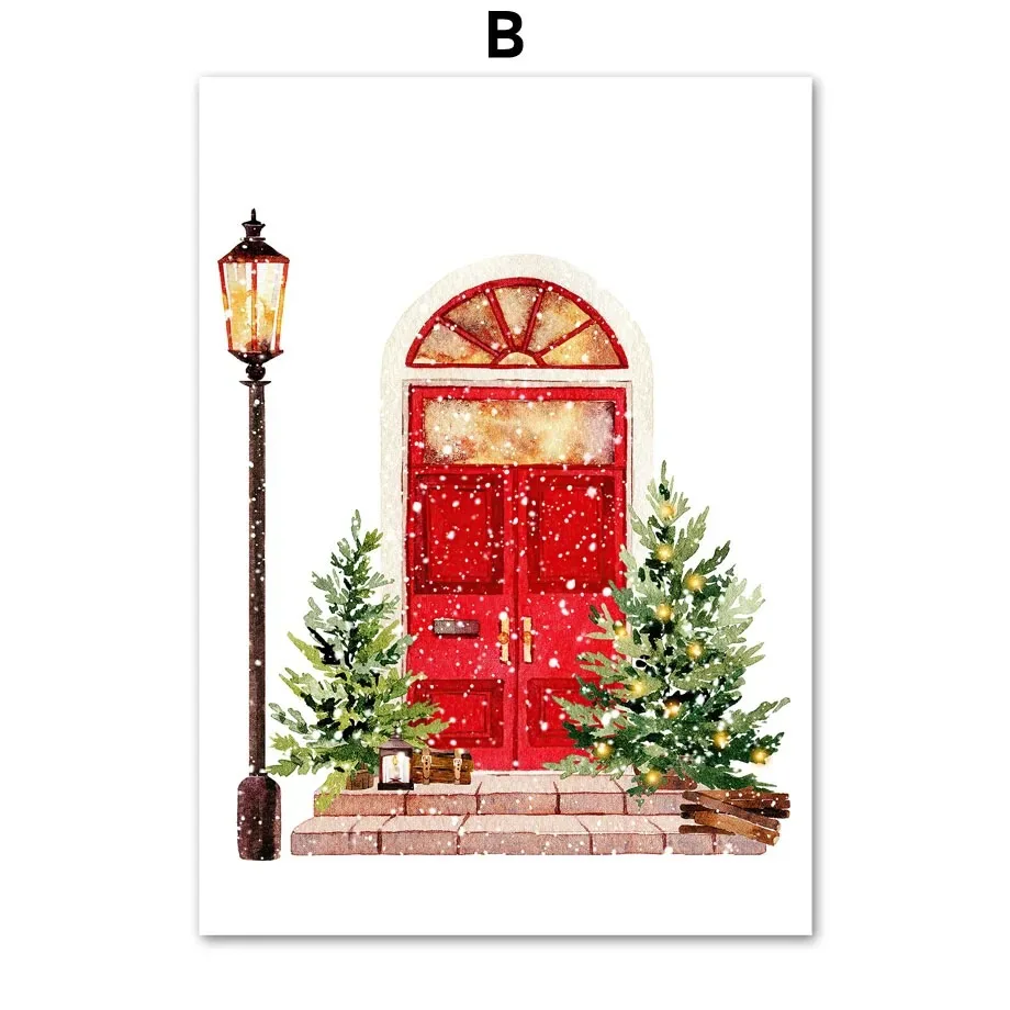 Christmas Gallery Wall Set Nutcracker Winter Deer Snow Truck Posters Of Wall Art Canvas Print Picture Festive Holiday Home Decor
