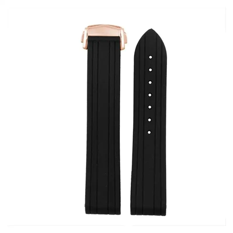 

ONECMN 20mm Soft Rubber Silicone Watch Band Grind Arenaceous Belt For Omega Strap Fit For Seamaster 300 Watchband Folding Buckle