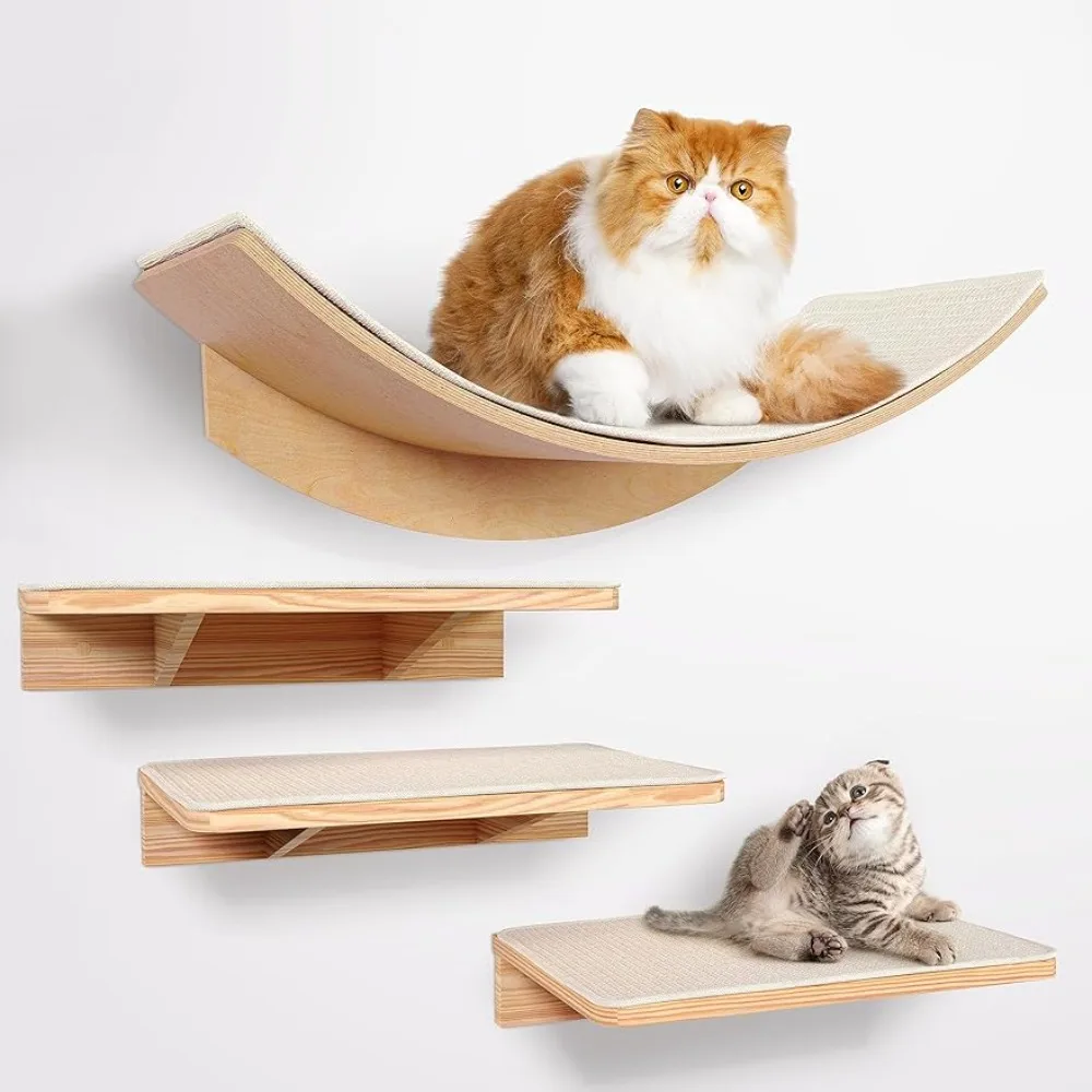 

Cat Wall Furniture Accessories for Cats Scratcher Cat Climbing Frame Replaceable Sisal Scratching Post Cat Ledge Claw Sharpener