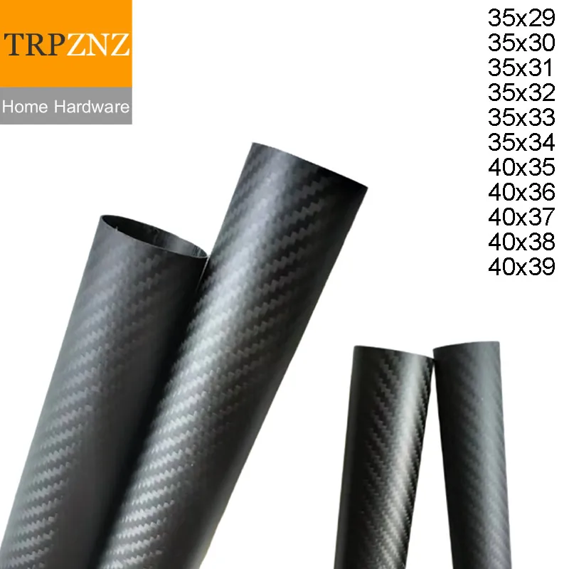 35 40mm OD Carbon Fiber Tube Pipe Wall Thickness 0.5 1 1.5 2 2.5 3mm Lightweight Wear Resistant for Drone Robotic Arm