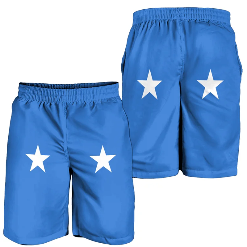 Africa Somalia Flag Map Graphic Short Pants For Men Clothes Casual Hawaiian Beach Shorts National Emblem Trunks Boy Trousers