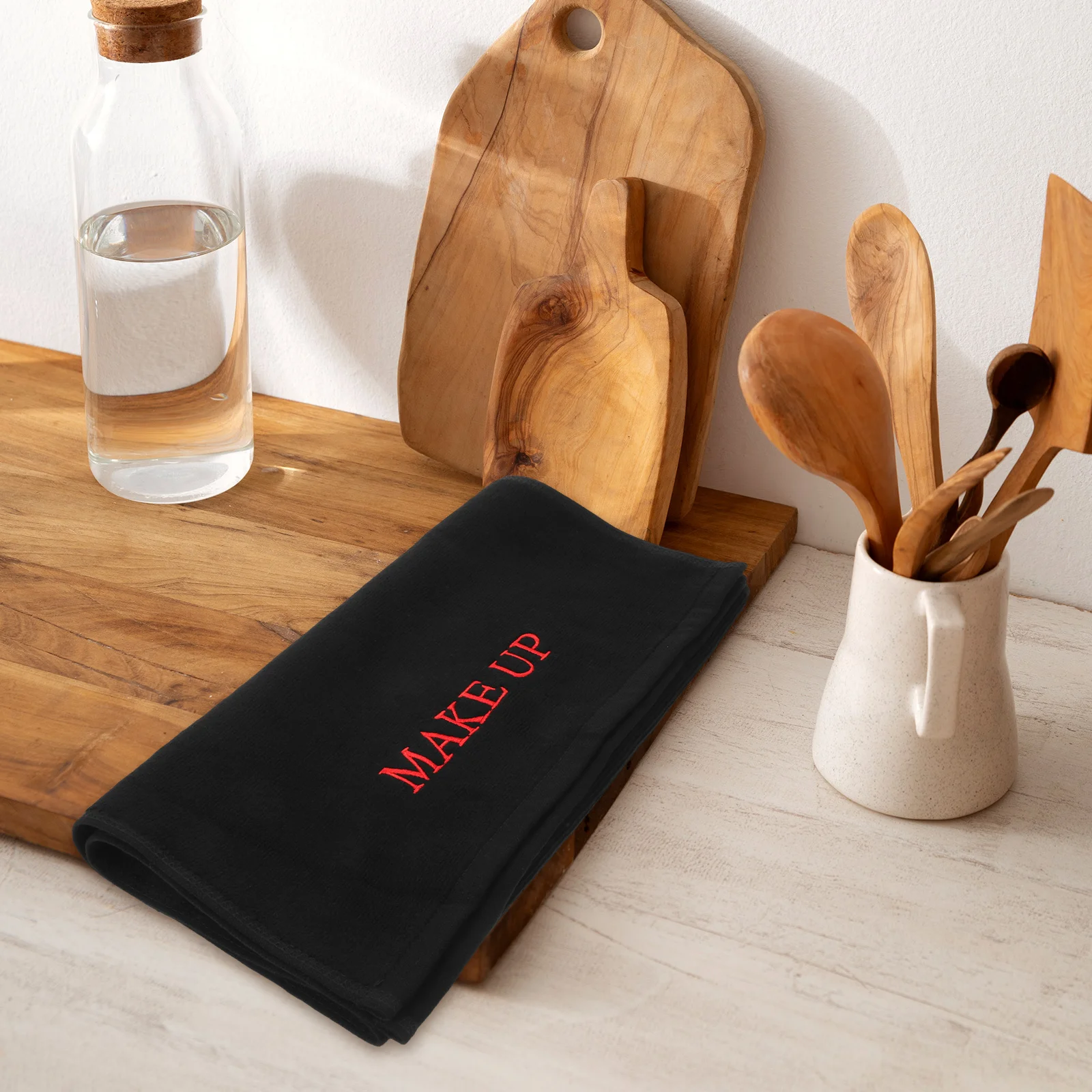 Cotton Dressing Table Mat 75X35Cm Black Absorbent Makeup Vanity Pad For Beauty Counter Desktop Protector Large Cloth Vanity