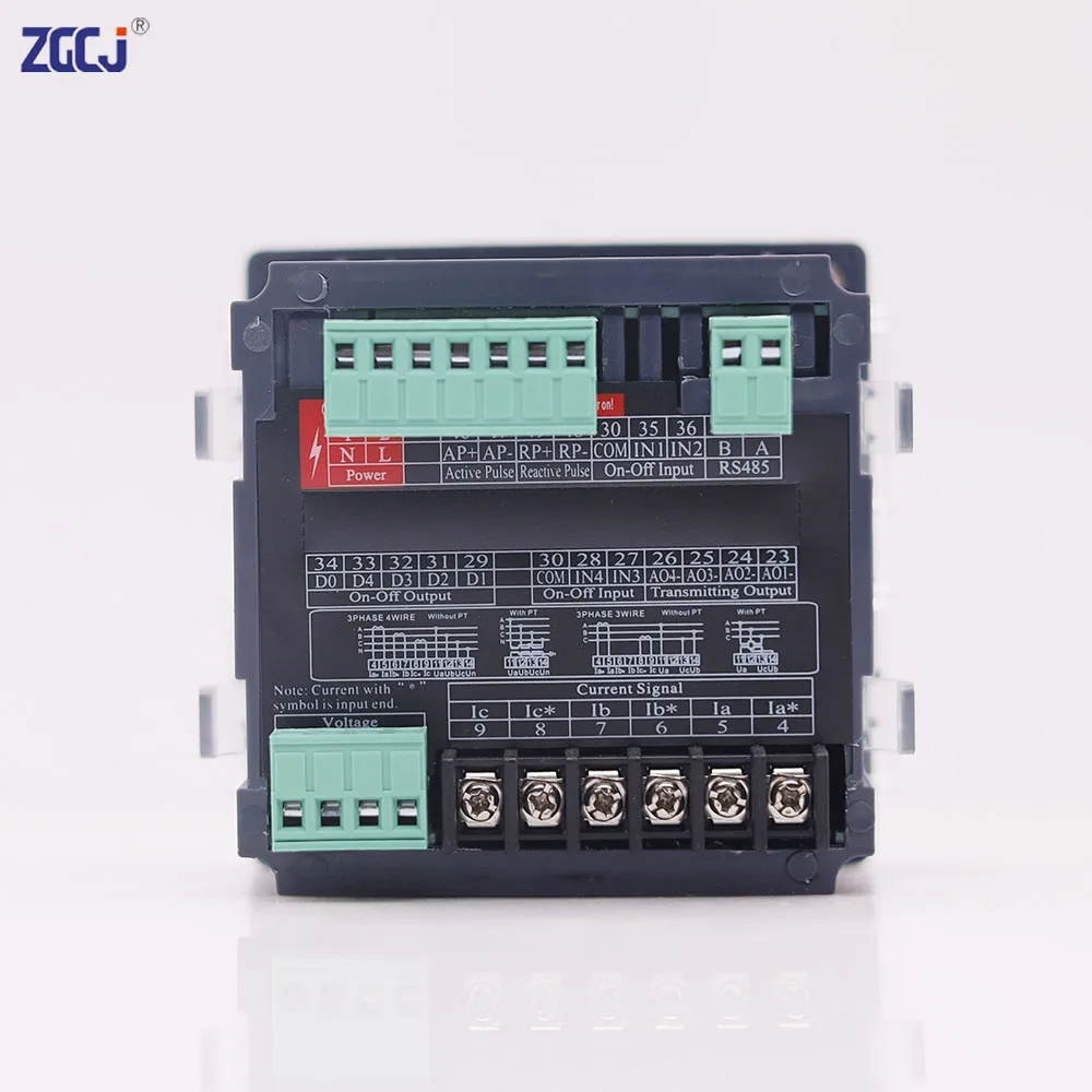 misuratore di potenza multifunzione con RS485 Modbus-RTU AC 0-50A-200A 3 fasi 4 fili A, V, W, kWh, cos, Hz, Var, analizzatore di contatori da pannello