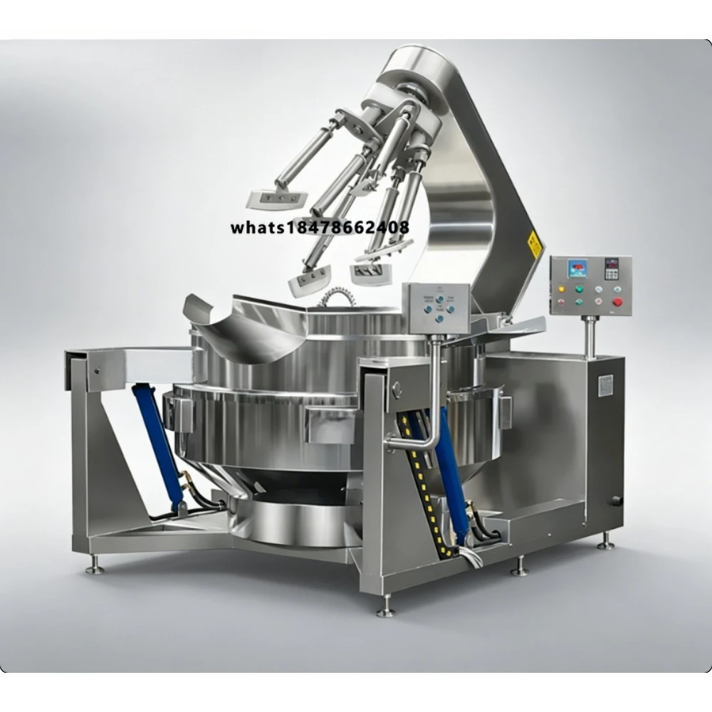 Industrial Gas Tilting Skillet Cooking Machine with Jet Burners Highoutput Frying Pan Planetary Cooking Mixer