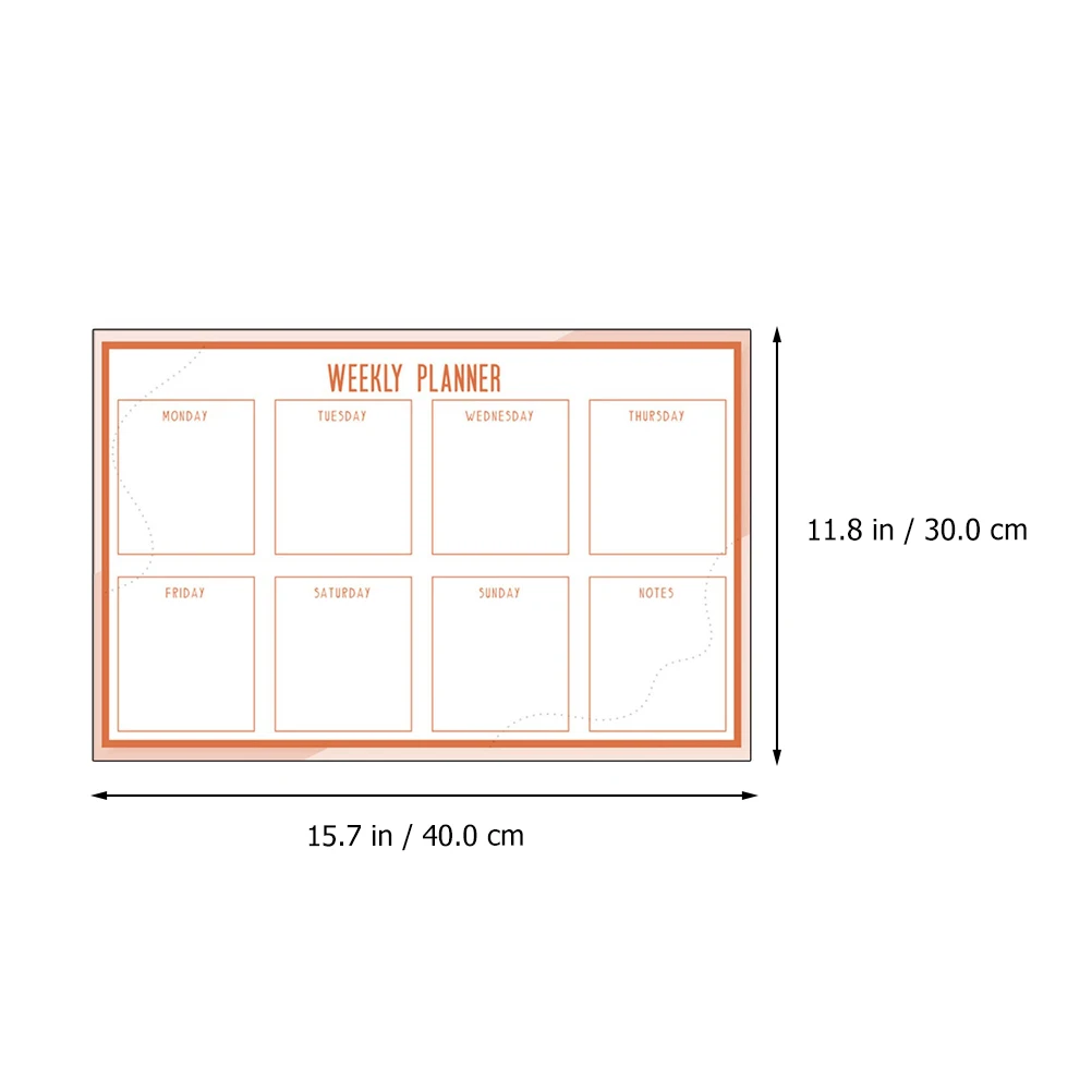 Adhesive Whiteboard Stickers Kids Erasable Week Grid Office Graffiti Blackboard for Notes Markers Included 8 Sections Reusable