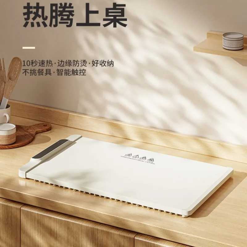 Silicone folding hot dish insulation board, multi-functional heating table mat for household meals, thawing board