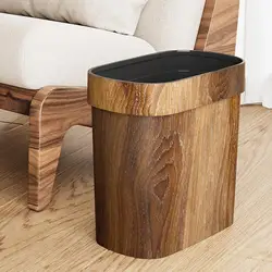 Rectangular Trash Bin with Open Top Compact Bathroom Bin Garbage Container Bin