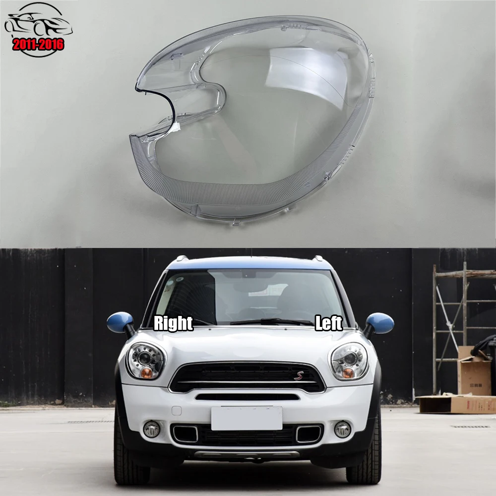 

For BMW MINI Countryman R60 2011-2016 Xenon Penutup Lampu Depan Lensa Shell Plexiglass Pengganti Kap Lampu Asli