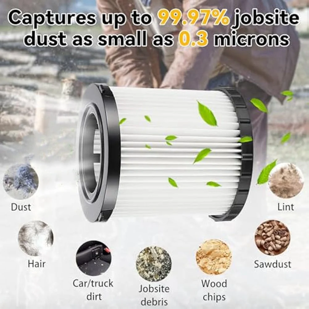 EQAZ-2pcs DCV5801H DCV581H Filtres pour aspirateur sec et humide pour aspirateur DeWalt, filtre de remplacement HEPA DCV580H