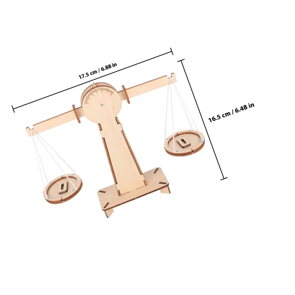 어린이를 위한 나무 균형 저울 DIY 교육용 퍼즐 키트, 수제 과학 실험 공예, 창의력과 문제 해결 능력 향상