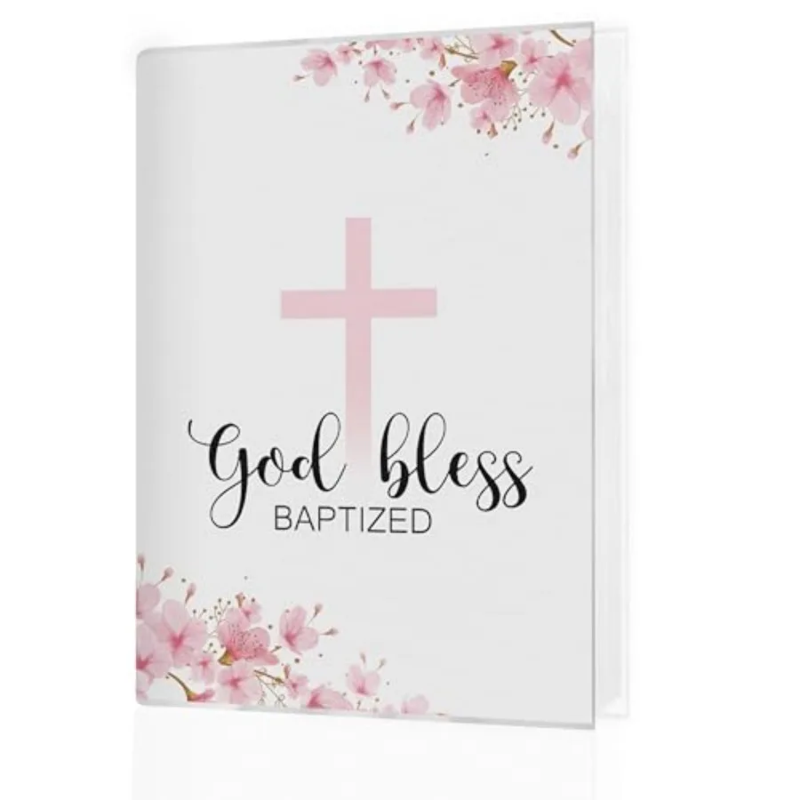 Photo Album 4x6, Christian Baptism Gifts for Women, Baptized Small Memory Photo Album Book for 18 Pockets Hold 36 Pictures, Pho