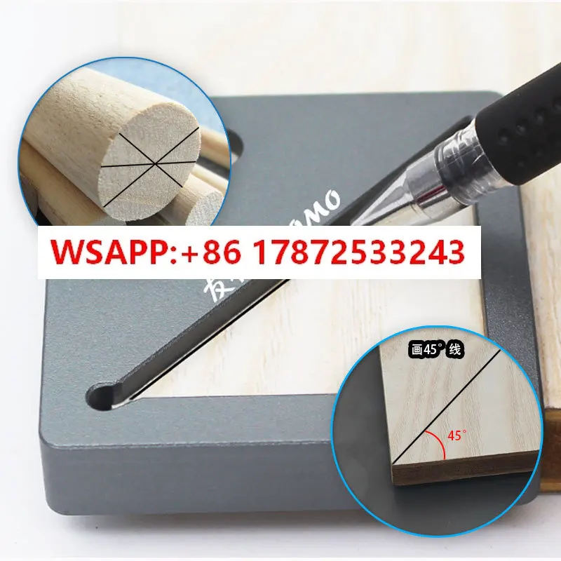 Woodworking Multi purpose Height Width Diameter Measuring Ruler Multi functional Marking Ruler