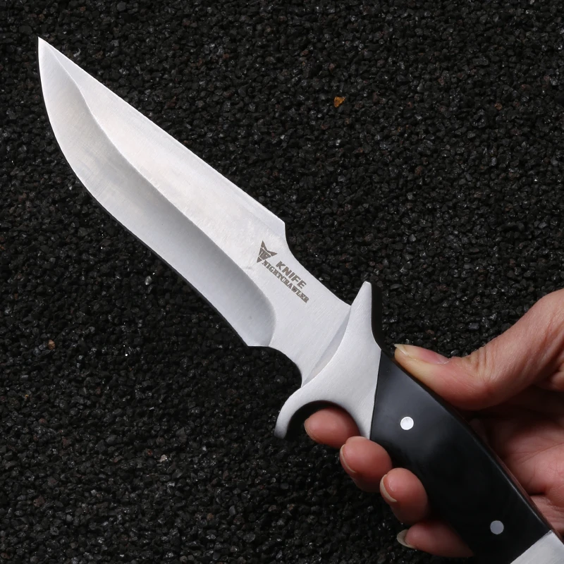 High hardness straight knife, portable fixed blade survival knife, with knife sleeve, Jungle tool knife