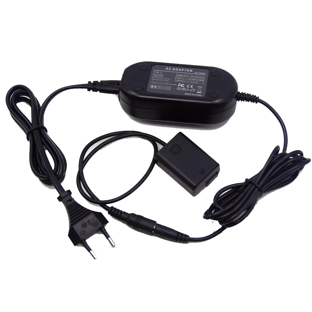 

AC-PW20 Power AC Adapter NP-FW50 Dummy Battery for Sony NEX-5 NEX7 7R SLT-A65 A77 II A3000 A5100 A6300 A6400 A6500 A7000 ZV-E10