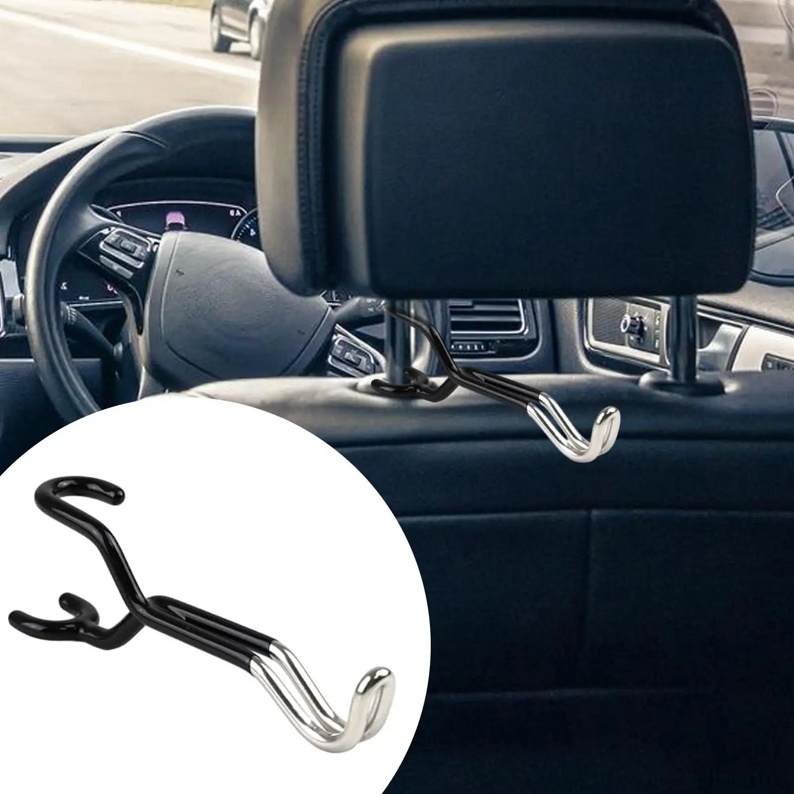 

Universal Car Interior Accessory Back Seat Headrest Hook Durable Holder for Shopping Bags Coats Umbrellas Hats