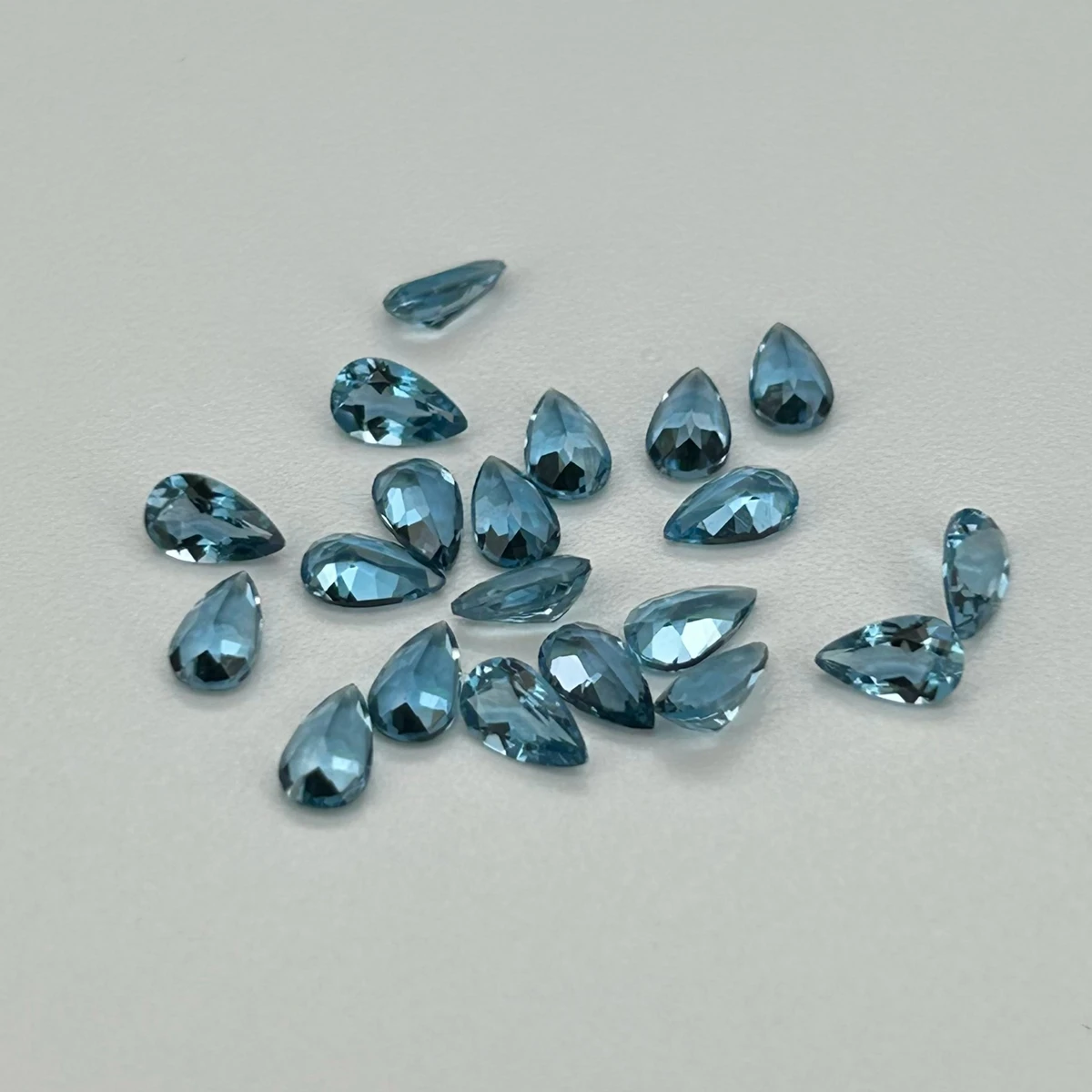 Pear Cut London Blue Topaz 3x5mm-8x12mm Natural London Topaz Gemstone