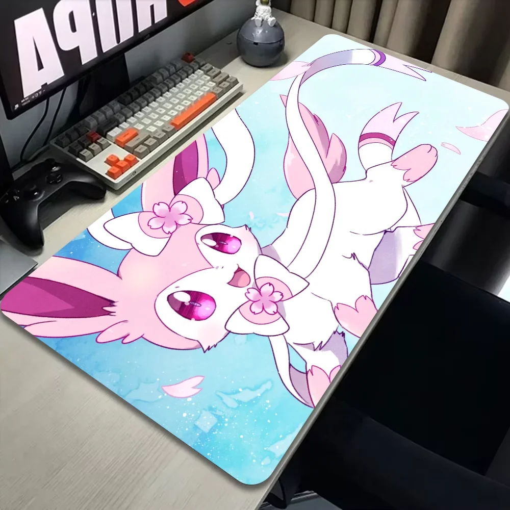 S-Sylveon Anime  Mousepad Large Gaming PC Compute Gamer Keyboard Mouses